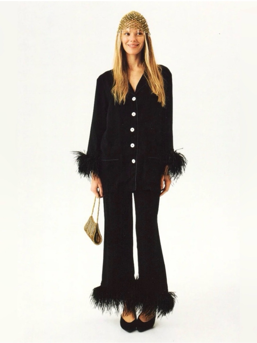 SLEEPER Party Pajamas Feather Lounge Set